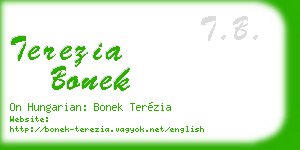 terezia bonek business card